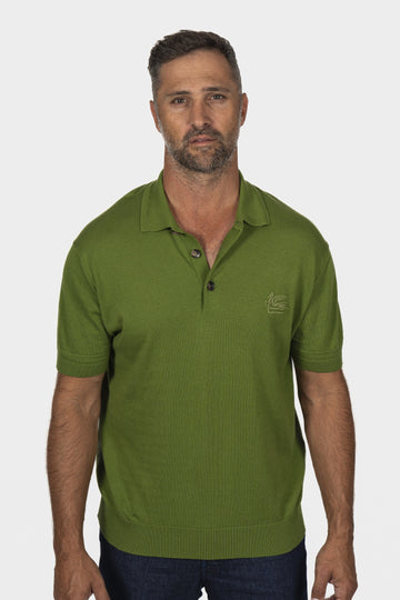 ETRO Green Knit Polo