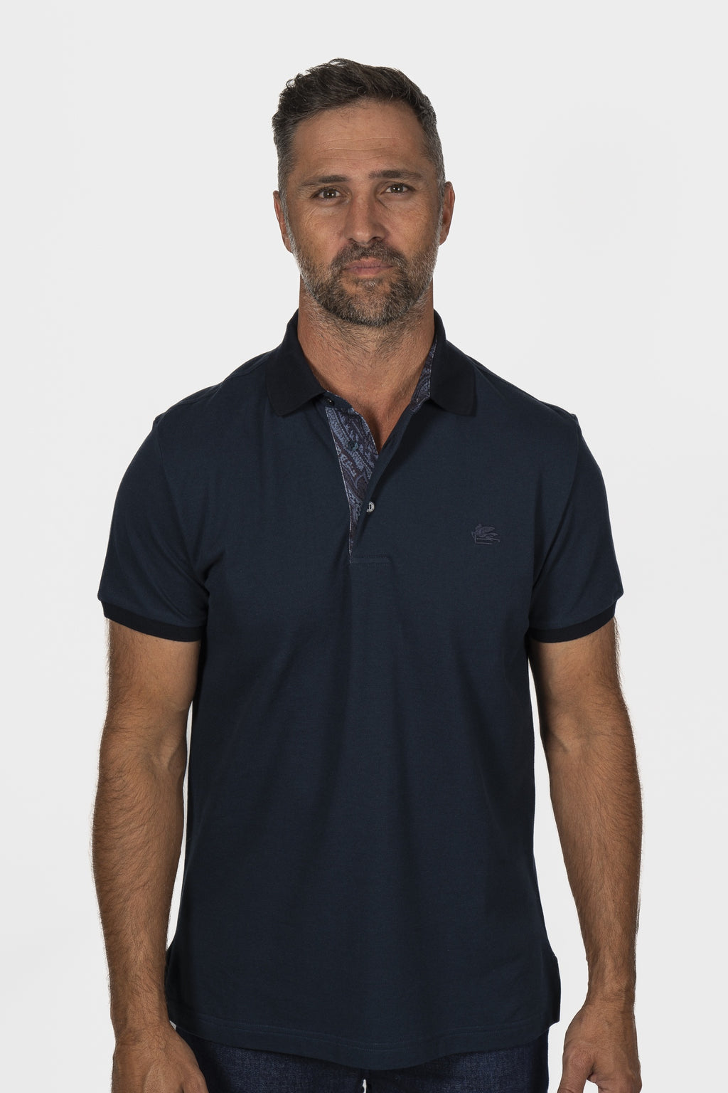 ETRO | Polo With Contrast | Navy
