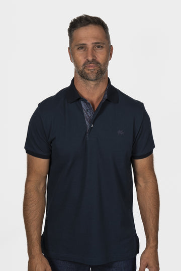 ETRO Navy Polo With Contrast