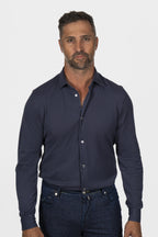 FEDELI | Pique Shirt | Navy