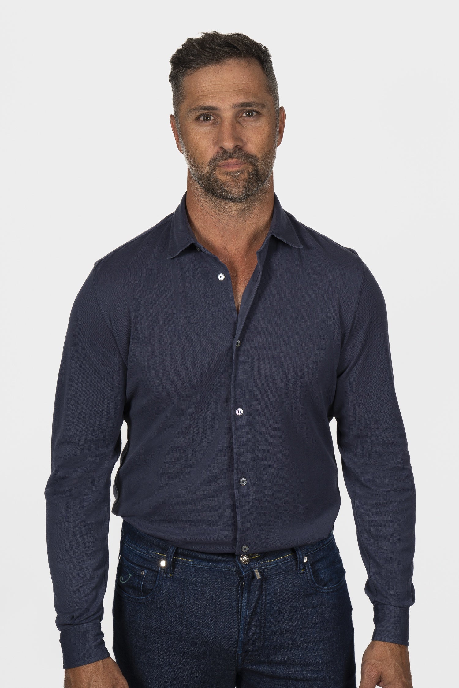 FEDELI | Pique Shirt | Navy
