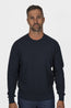 BRIONI | Basket Weave Crew Neck Knit | Navy