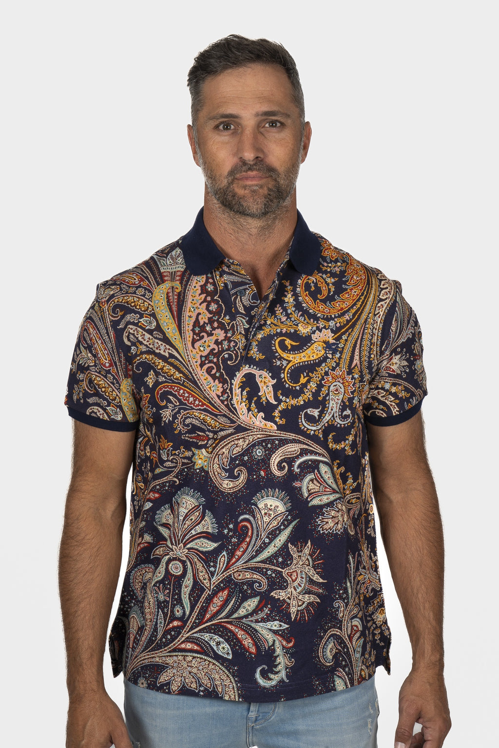 ETRO | Paisley Polo | Navy
