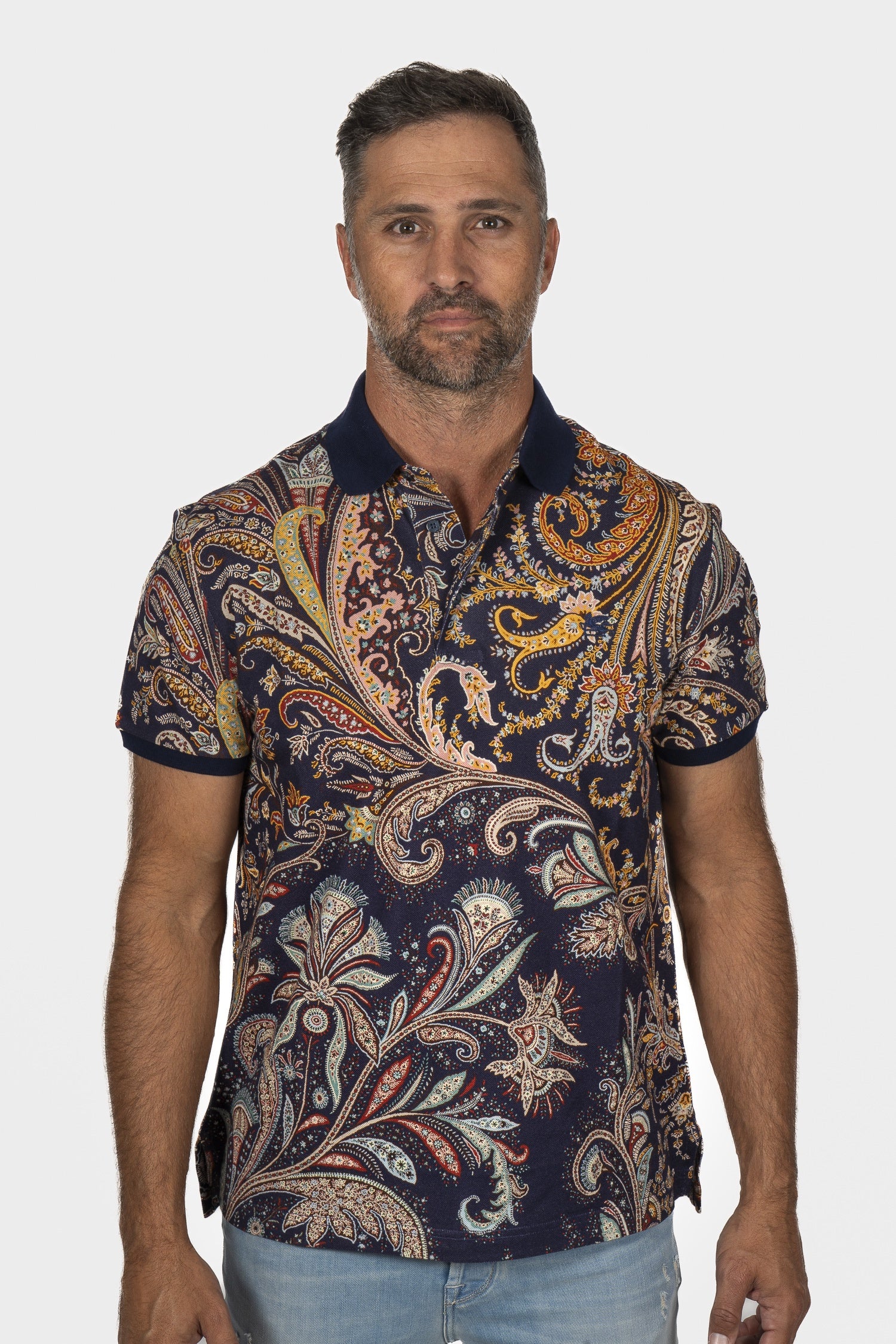 ETRO | Paisley Polo | Navy