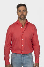 FEDELI | Soft Cotton Shirt | Hot Pink