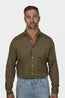 FEDELI | Soft Cotton Shirt | Khaki Green