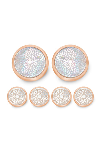 TATEOSSIAN Rose Gold Cufflinks & Studs Set