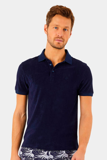 VILEBREQUIN Navy Terry Towelling Polo