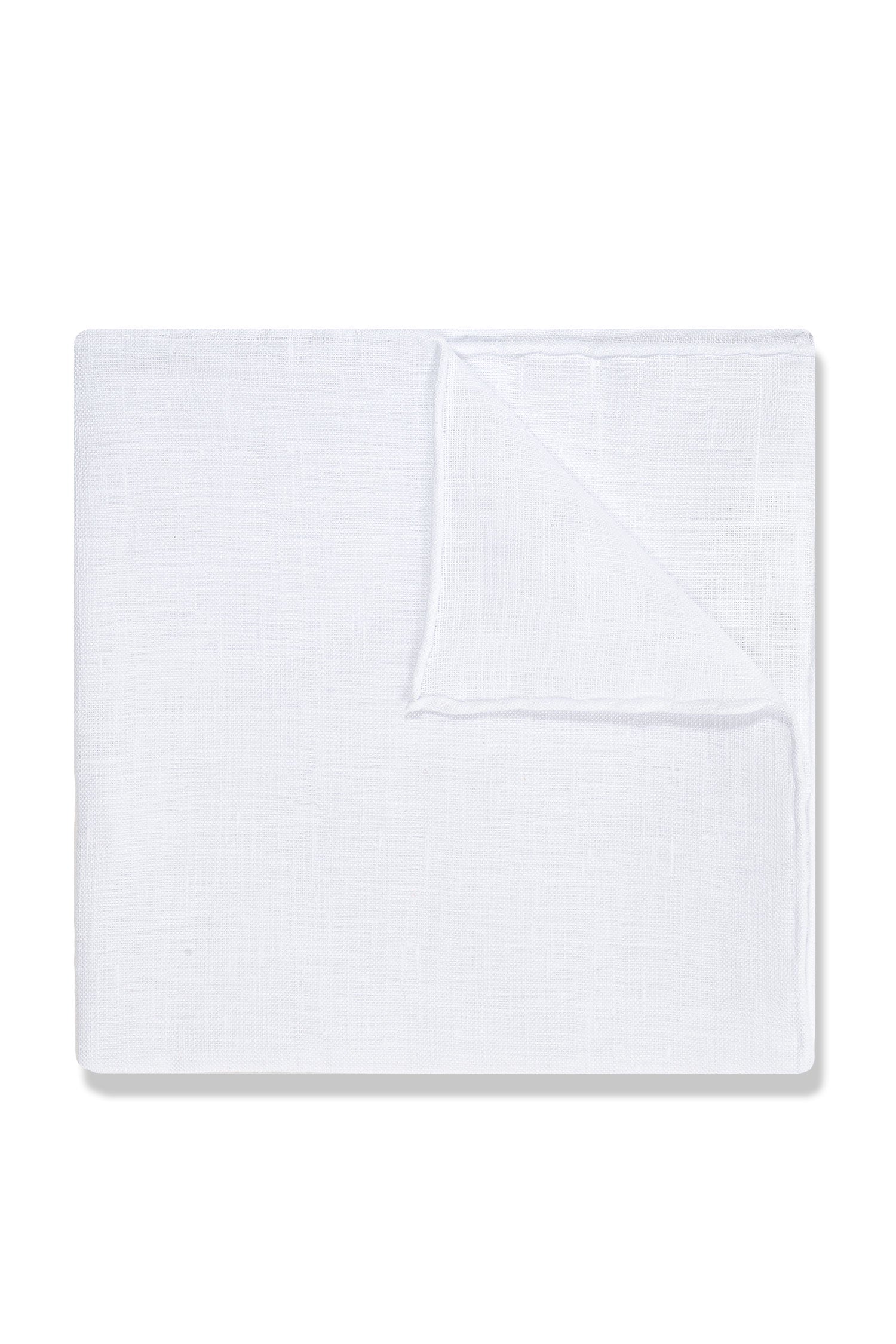 CANALI | Linen Pocket Square | White