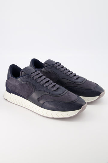 CANALI Navy Leather & Suede Sneaker