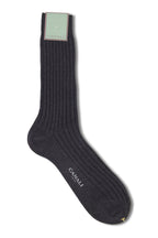 CANALI | Ribbed Cotton Socks | Charcoal