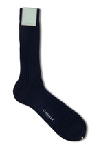 CANALI | Ribbed Cotton Socks | Navy