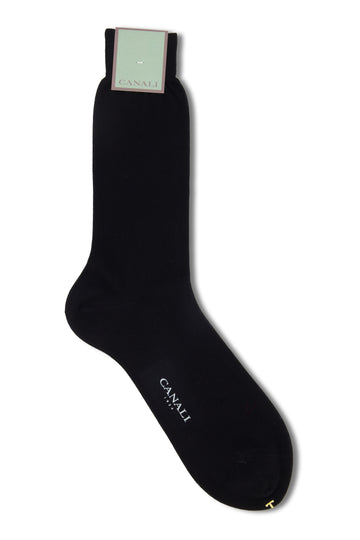 CANALI Black Cotton Socks