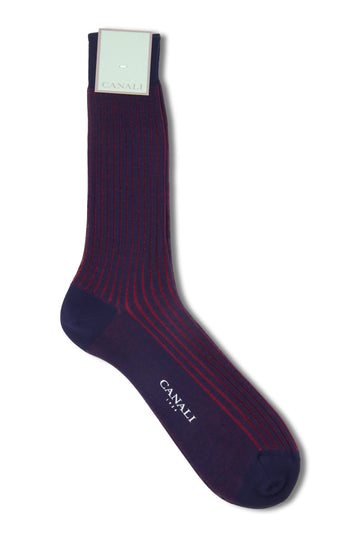 CANALI Red & Navy Socks