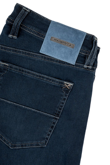 TRAMAROSSA Dark Denim Jeans With Suede Label
