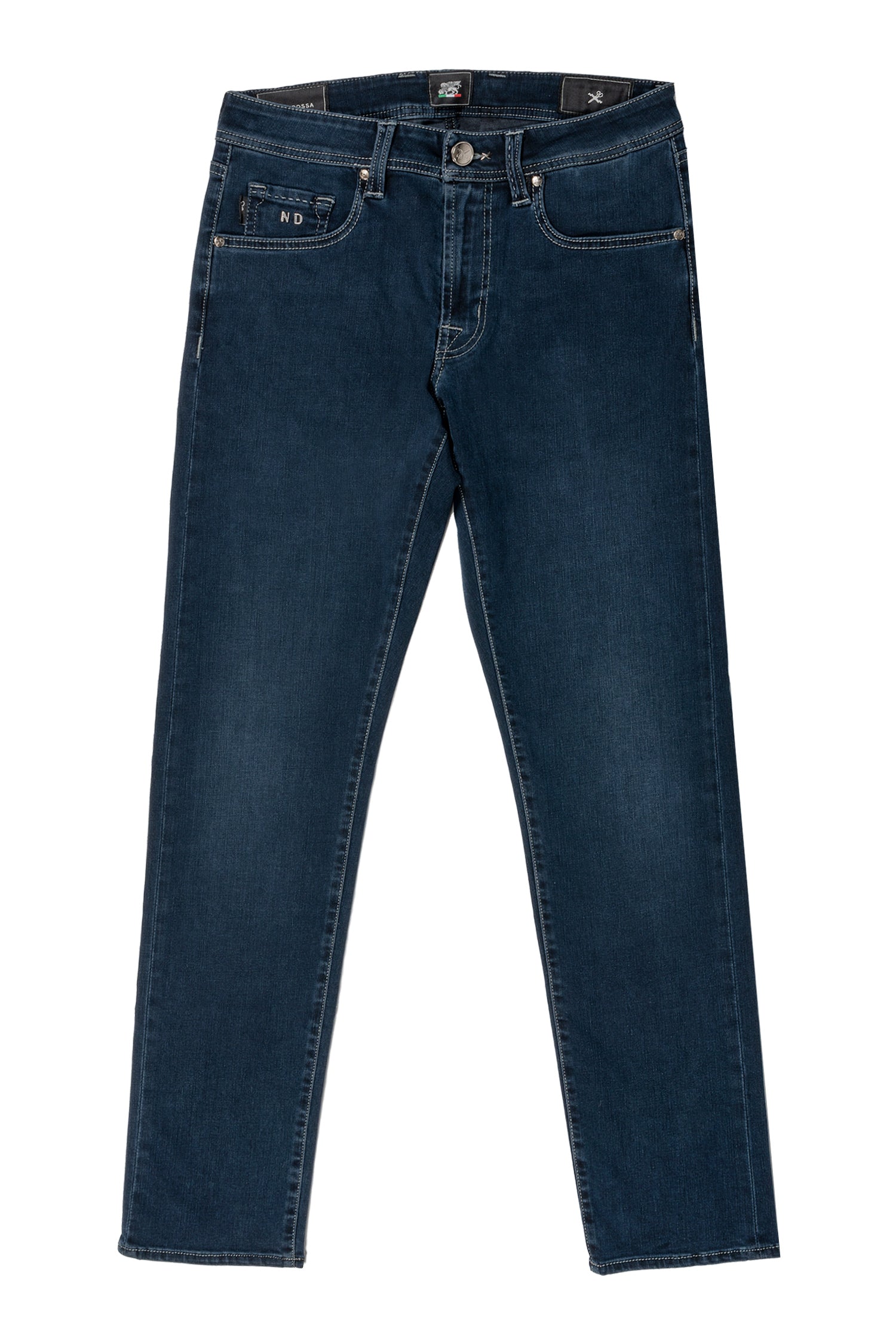 TRAMAROSSA | Jeans With Suede Label | Dark Denim