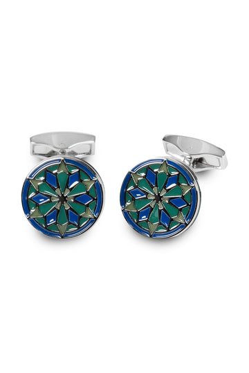 TATEOSSIAN Green Mandala Cufflinks