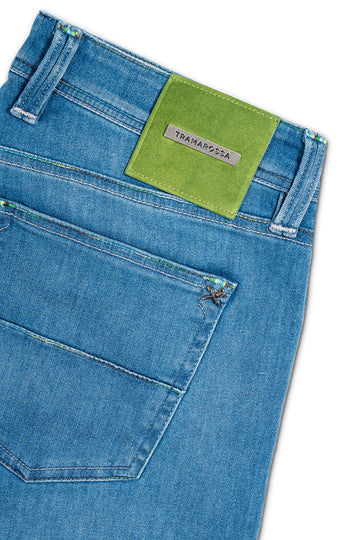 TRAMAROSSA Light Denim With Green Label