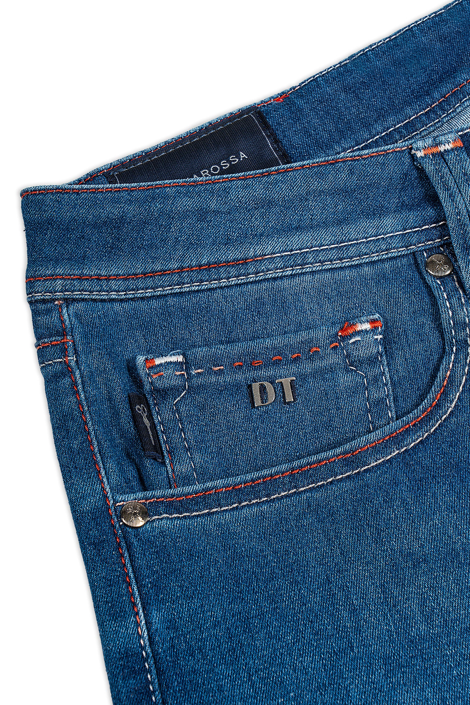 TRAMAROSSA | Denim Jeans With Basket Weave Red Label | Denim
