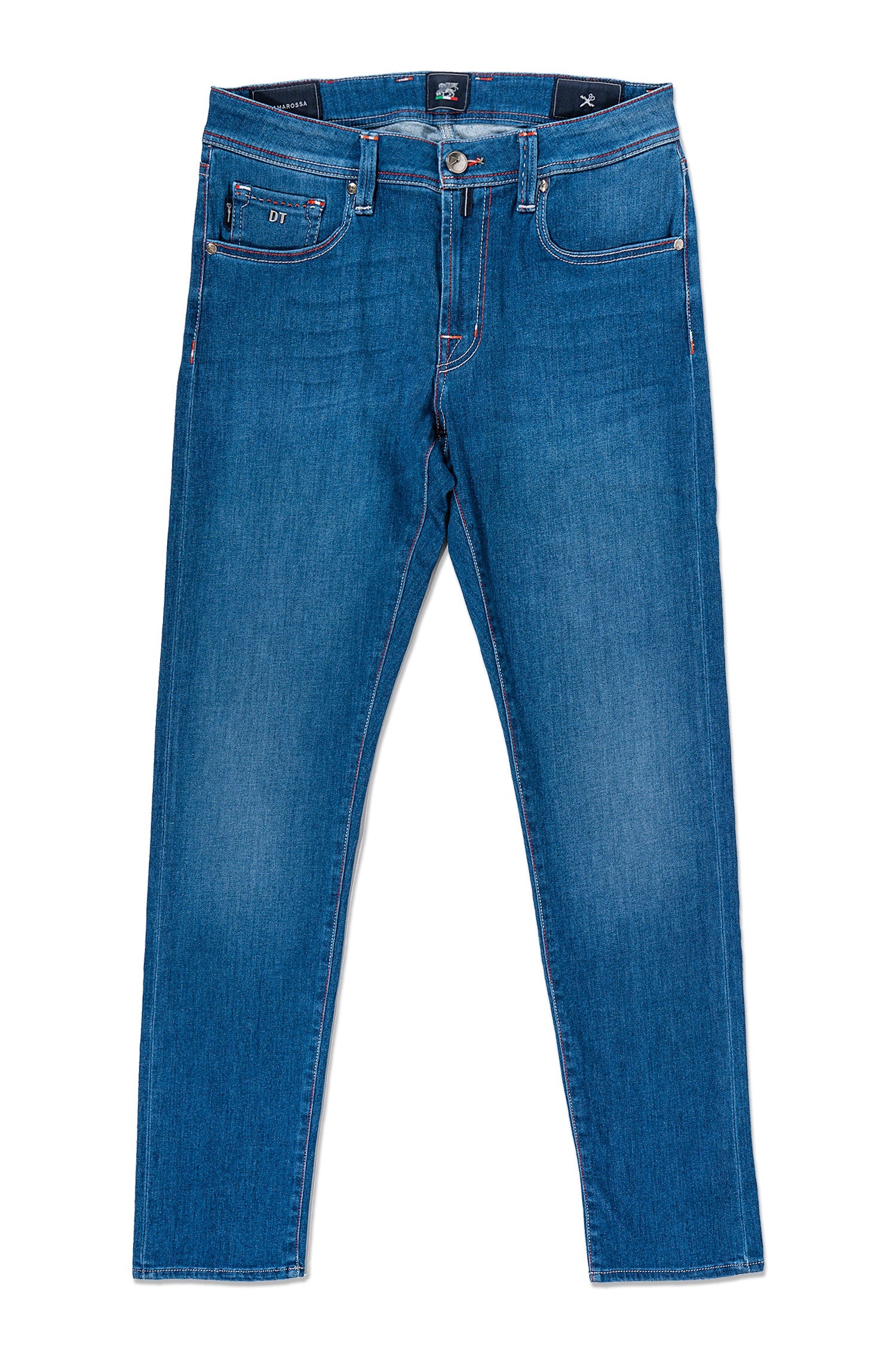 TRAMAROSSA | Denim Jeans With Basket Weave Red Label | Denim
