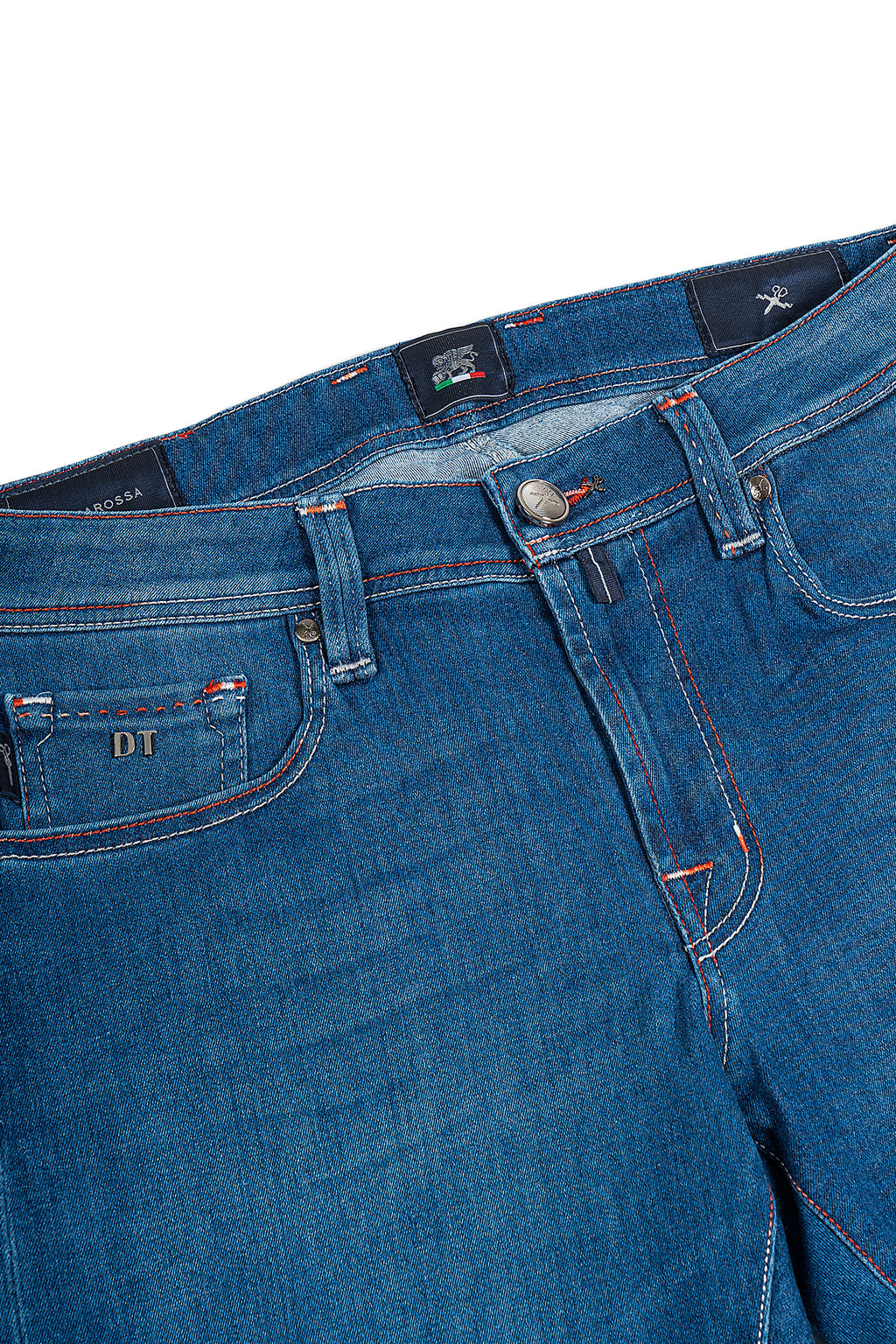 TRAMAROSSA | Denim Jeans With Basket Weave Red Label | Denim