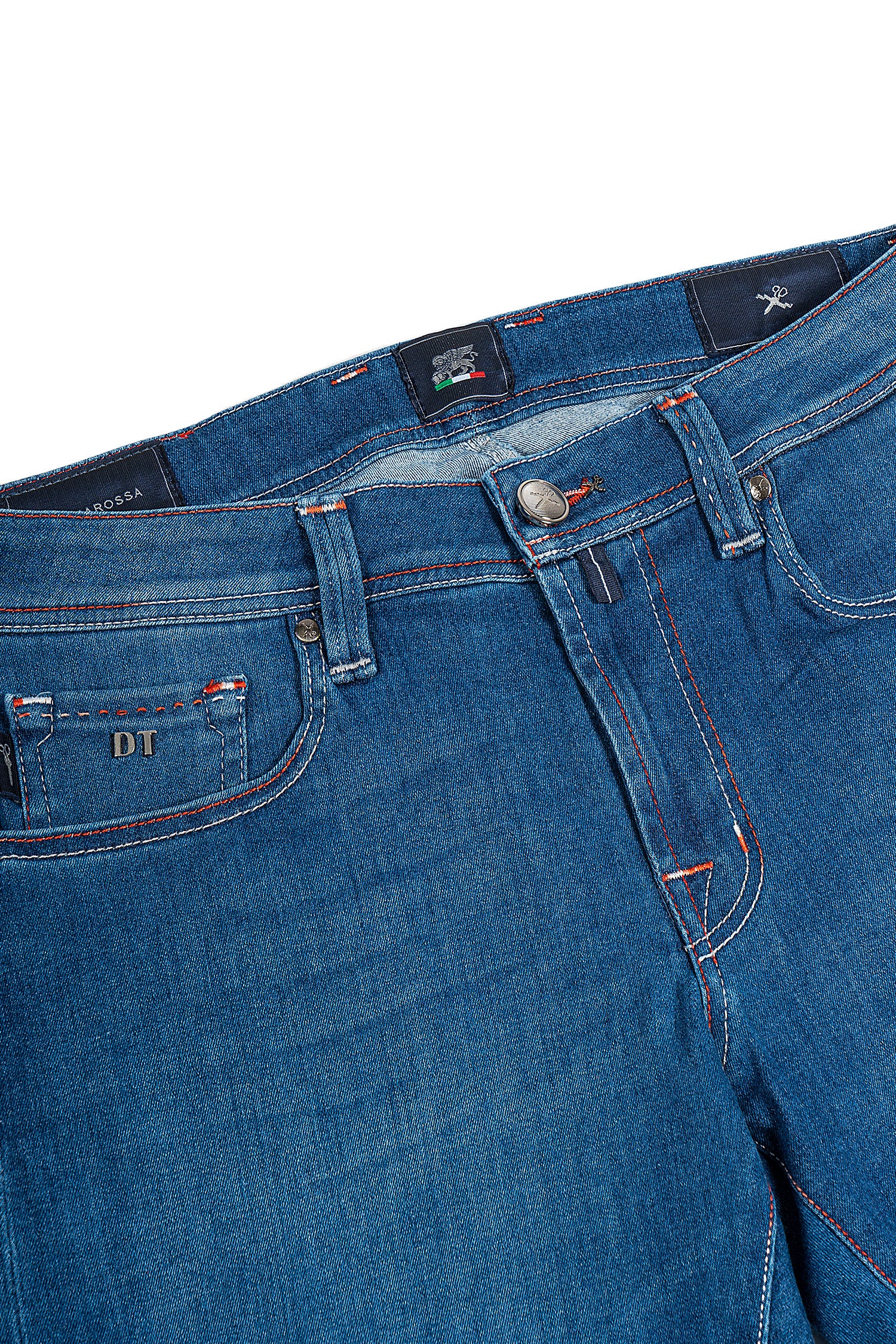 TRAMAROSSA | Denim Jeans With Basket Weave Red Label | Denim