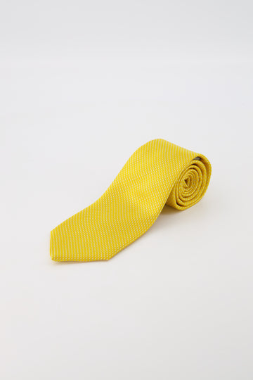 CANALI Yellow Fine Patterned Tie