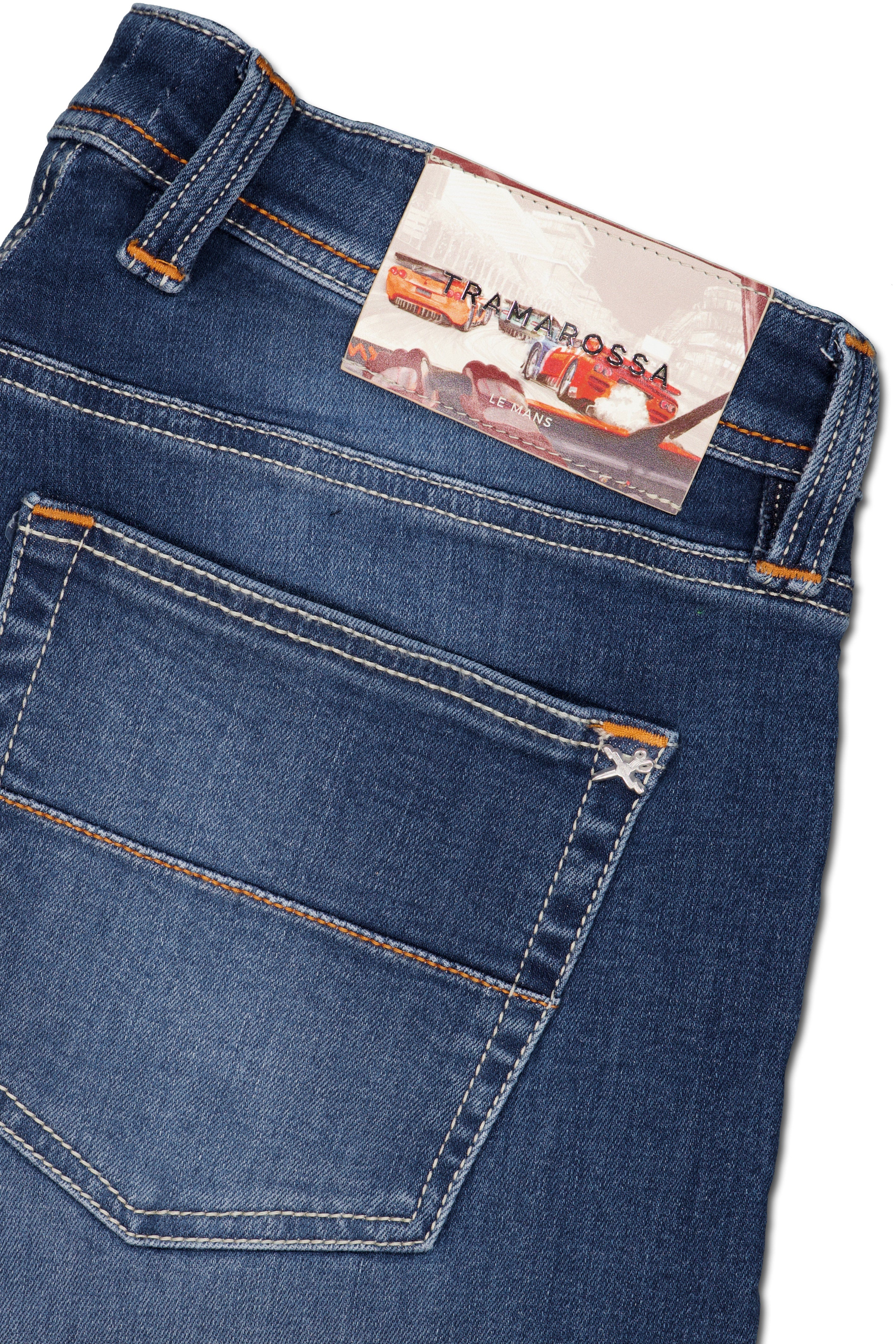 TRAMAROSSA | Red Racing Car Label Jeans | Denim