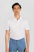 CANALI | Cotton Pique Polo | White