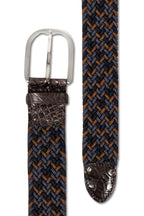 MITCHELL OGILVIE | Belt Croc Trims | Brown & Navy