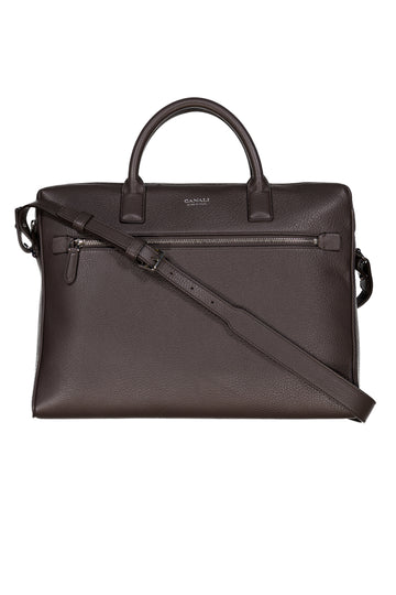 CANALI Brown Calfskin Briefcase