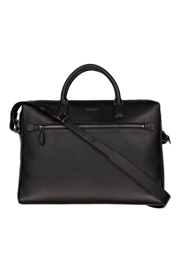 CANALI Black Calfskin Briefcase