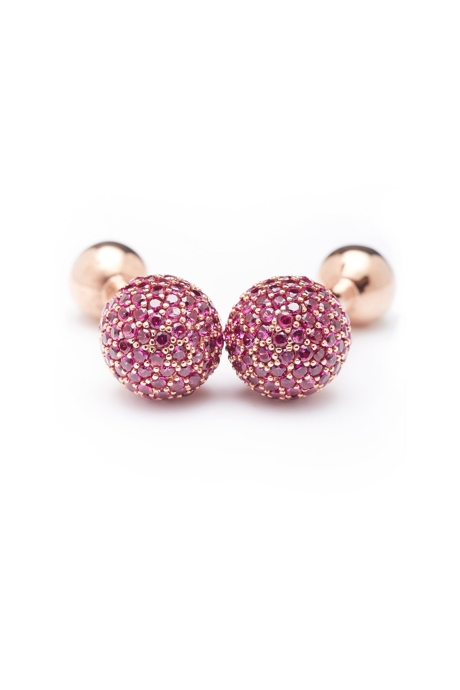 BEGUM KHAN | Princes Favourite Round Cufflinks | Rose Gold