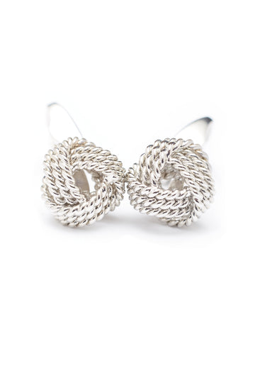 TATEOSSIAN Silver Rope Knot Cufflinks