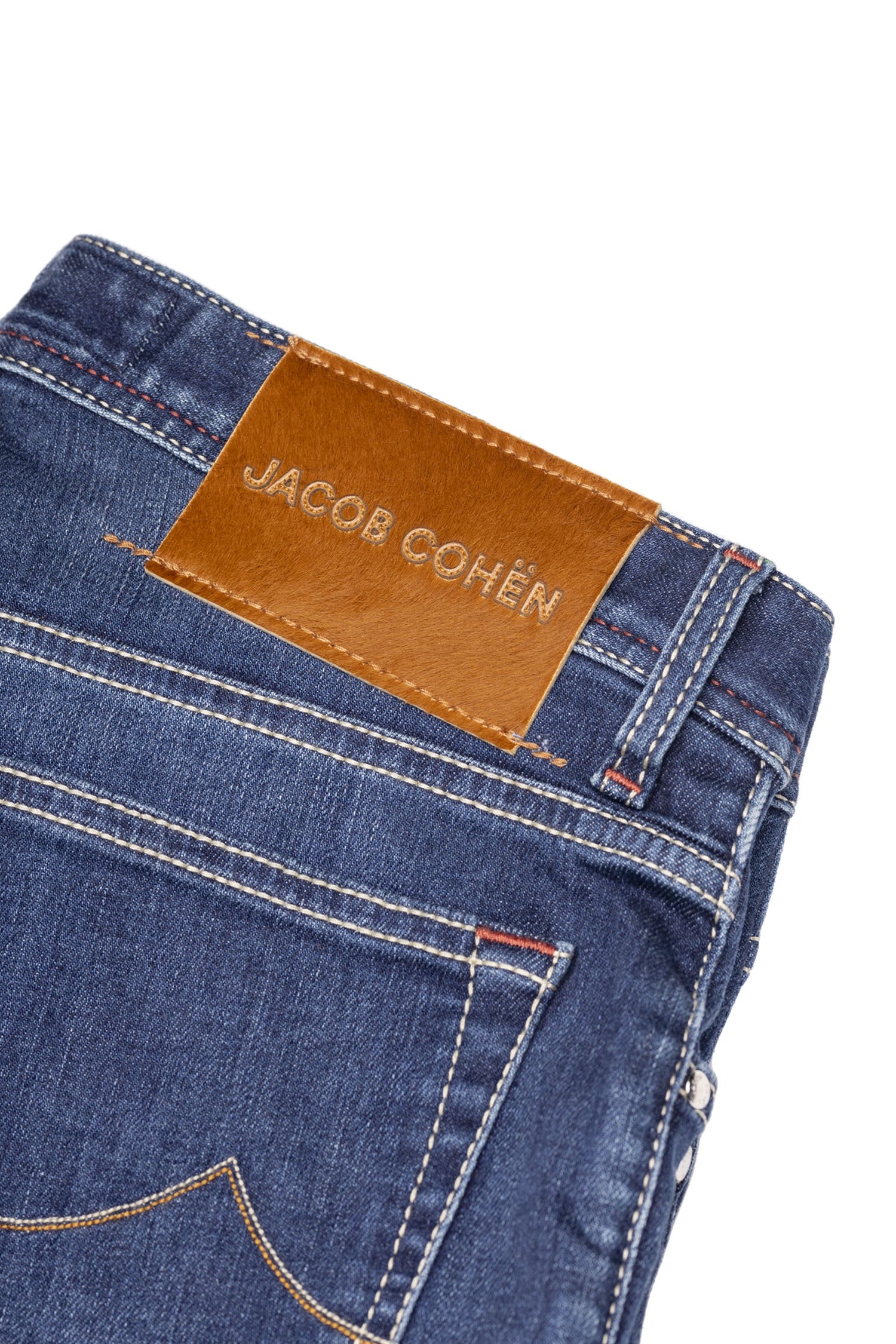 JACOB COHEN | Bard Jeans With Tan Label | Denim